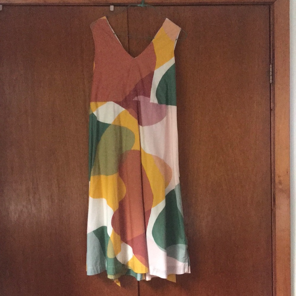 Beautiful Multi- colored summer dress with sash